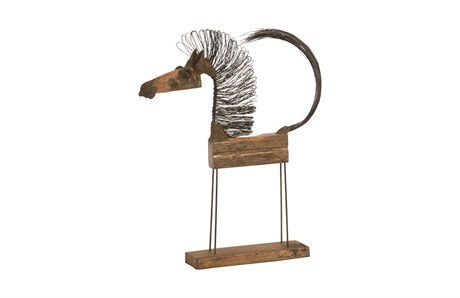 Phillips Collection Wire Horse Brown Black Sculpture