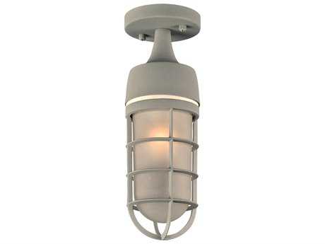 PLC Lighting Cage Silver Incandescent Outdoor Ceiling Light