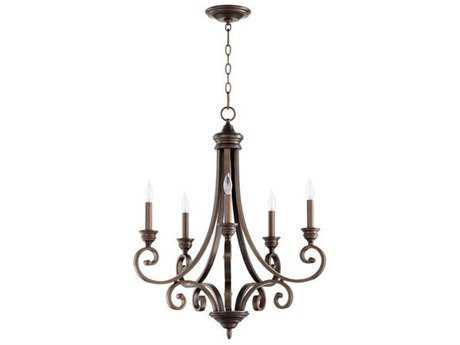 Quorum Bryant 5-Light Oiled Bronze Candelabra Chandelier