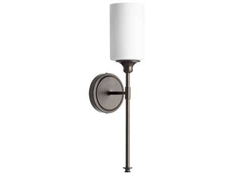 Quorum Celeste 1-Light Oiled Bronze Glass Wall Sconce