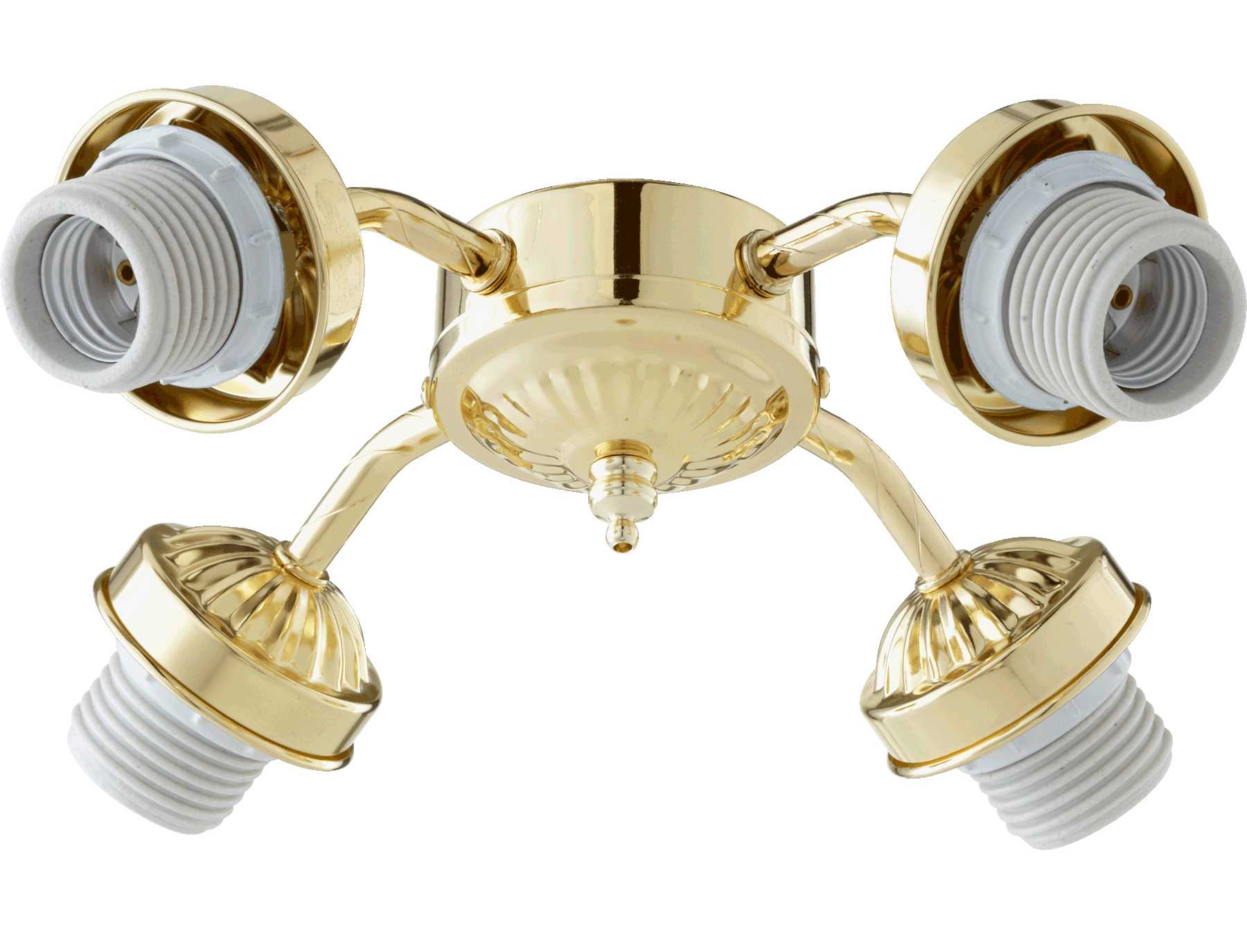 Quorum International Polished Brass Four Lights Fan Light Kit