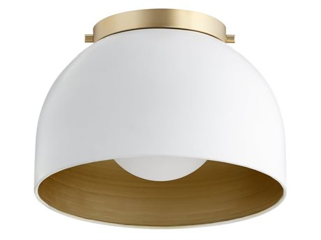Quorum International Studio White 1-light Glass Flush Mount Light
