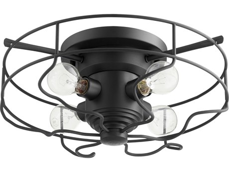 Quorum 4-Light Noir Black Flush Mount