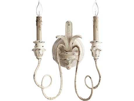 Quorum Salento 2-Light Persian White Wall Sconce