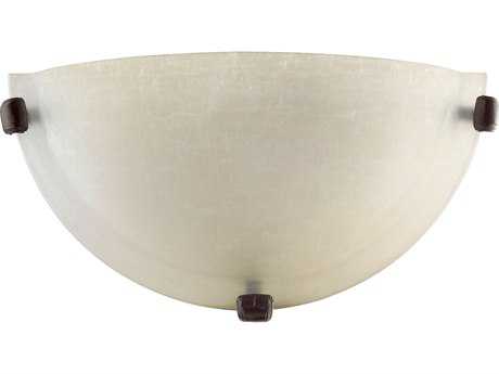 Quorum Oiled Bronze Glass Wall Sconce