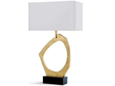Regina Andrew Manhattan Gold Leaf Linen Buffet Lamp