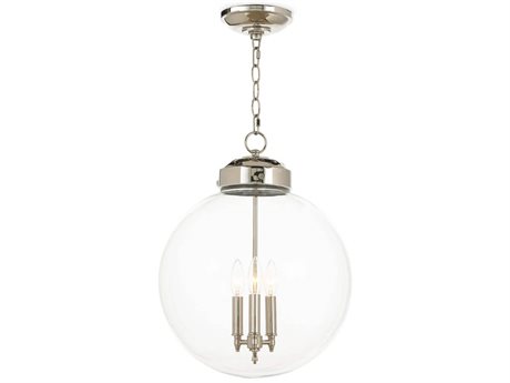 Regina Andrew Accent 3-Light Polished Nickel Glass Globe Pendant