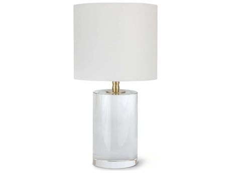 Regina Andrew Juliet Crystal Clear Linen Brass Table Lamp