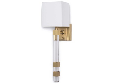 Regina Andrew Metro 1-Light Natural Brass Glass Wall Sconce