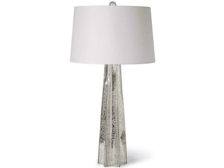 Regina Andrew Glass Star Antique Mercury Linen Silver Buffet Lamp