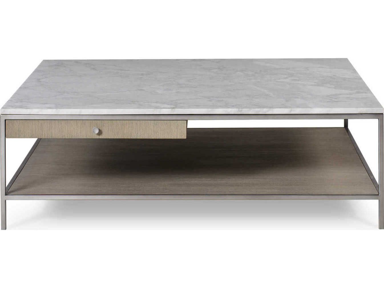 Sonder Distribution Paxton Silver Oak With Brushed Nickel 50 Wide Square Coffee Table Rd0801283