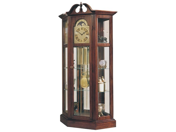 Ridgeway Clocks Richardson I Antique Cherry Curio Grandfather Clock