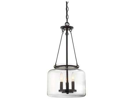 Savoy House Akron 3-Light English Bronze Glass Pendant