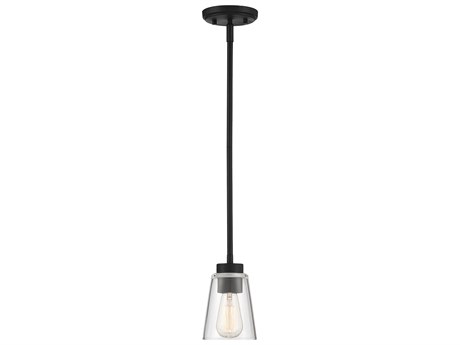 Savoy House Calhoun 1-Light Matte Black Glass Bell Mini Pendant