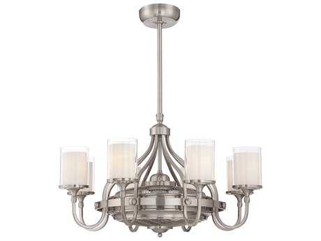 Savoy House Etesian 8 - Light Ceiling Fan with Clear / White Glass