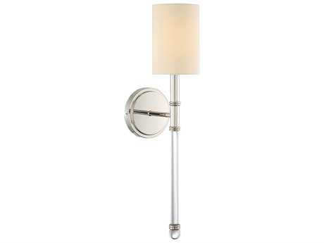 Savoy House Fremont 1-Light Polished Nickel Glass Wall Sconce