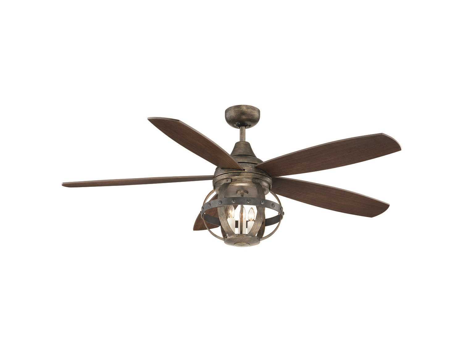 Savoy House French Country Alsace Reclaimed Wood Three Light 52w Ceiling Fan