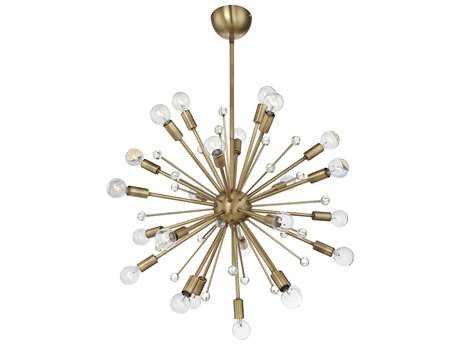 Savoy House Galea 24-Light Warm Brass Crystal Sputnik Pendant