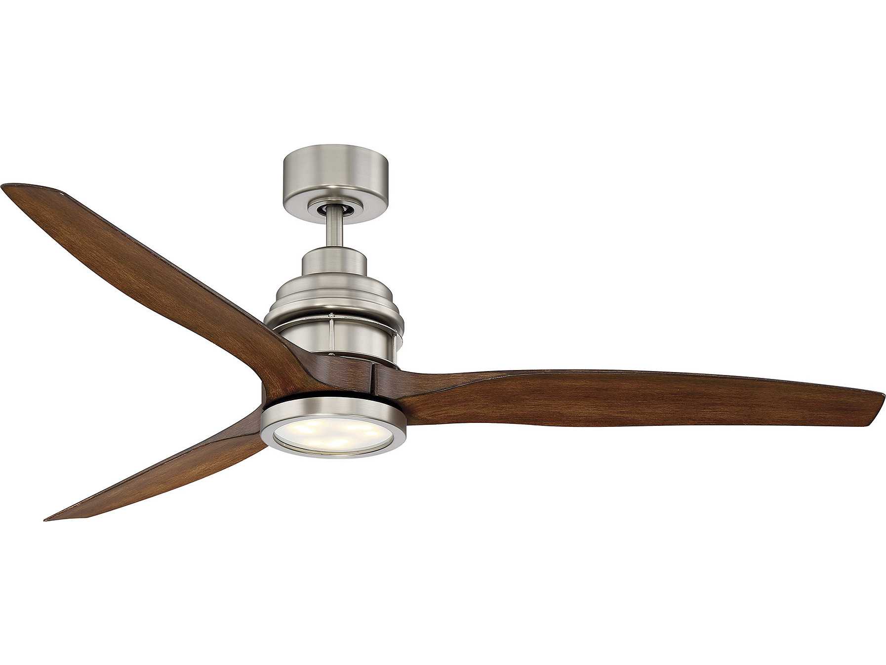 Savoy House La Salle Satin Nickel 60 Three Blade Ceiling Fan With Light Kit