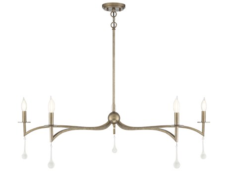 Savoy House Laramie 5-Light Chelsea Gold Crystal Candelabra Chandelier