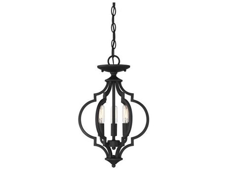 Savoy House Meridian 3-Light Matte Black Mini Pendant