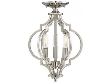 Savoy House Meridian 3-Light Polished Nickel Mini Pendant