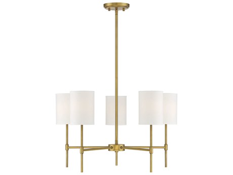 Savoy House Meridian 5-Light Natural Brass Empire Chandelier