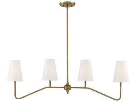 Savoy House Meridian 4-Light Natural Brass Island Pendant