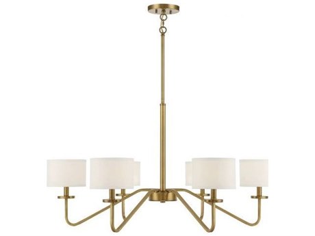 Savoy House Meridian 6-Light Natural Brass Empire Chandelier