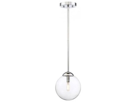 Savoy House Meridian 1-Light Chrome Glass Globe Mini Pendant