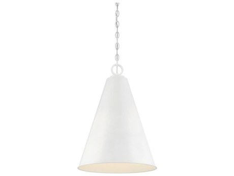 Savoy House Meridian 1-Light White Pendant