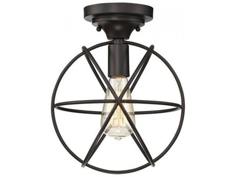 Savoy House Meridian 1-Light Oil Rubbed Bronze Semi Flush Mount
