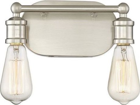 Savoy House Meridian 2-Light Brushed Nickel Vanity Light