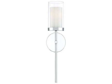 Savoy House Meridian 1-Light Chrome Glass Wall Sconce