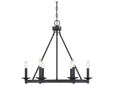 Savoy House Middleton 6-Light Matte Black Candelabra Chandelier