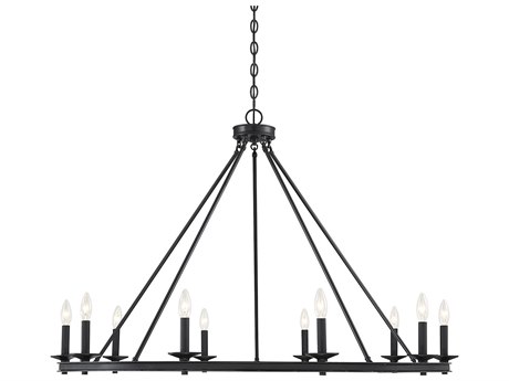 Savoy House Middleton 10-Light Matte Black Candelabra Chandelier