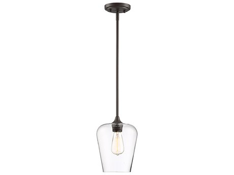 Savoy House Octave 1-Light English Bronze Glass Bell Mini Pendant