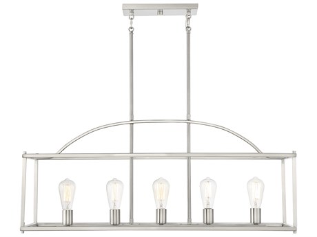 Savoy House Palladian 5-Light Satin Nickel Island Pendant