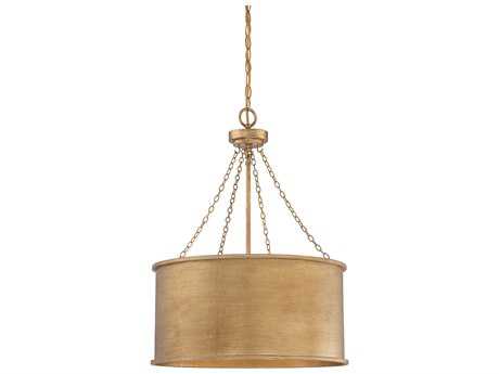 Savoy House Rochester 4-Light Gold Patina Drum Pendant