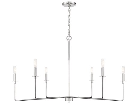 Savoy House Salerno 6-Light Polished Nickel Candelabra Chandelier