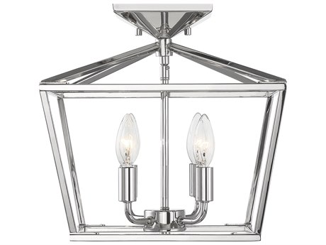 Savoy House Townsend 4-Light Polished Nickel Tiered Semi Flush Mount