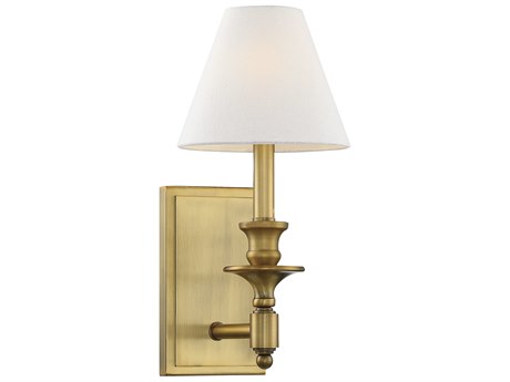 Savoy House Washburn 1-Light Warm Brass Wall Sconce