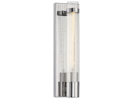 Savoy House Willmar 1-Light Polished Nickel Glass Wall Sconce