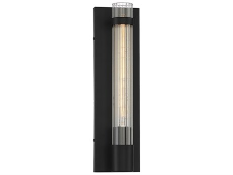 Savoy House Willmar 1-Light Matte Black Glass Wall Sconce