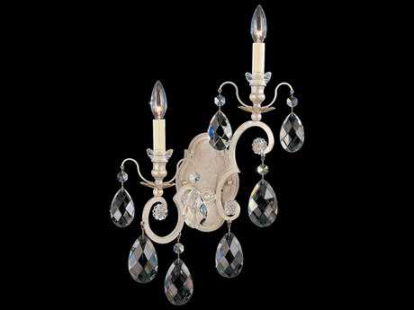 Schonbek Renaissance 2-Light Silver Crystal Wall Sconce