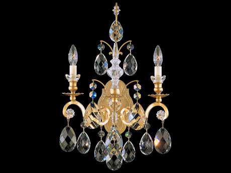 Schonbek Renaissance 2-Light Gold Crystal Wall Sconce