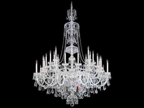 Schonbek Sterling 45-Light Silver Crystal Candelabra Chandelier
