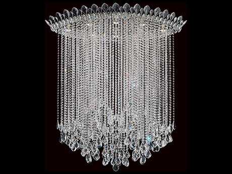 Schonbek Trilliane Strands 8-Light Stainless Steel Crystal Flush Mount