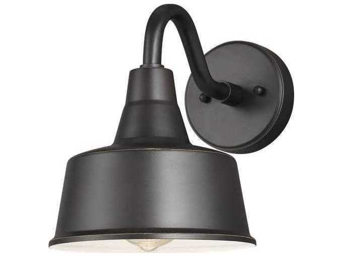 Sea Gull Lighting Barn Light Antique Bronze 1light 8'' Wide Outdoor