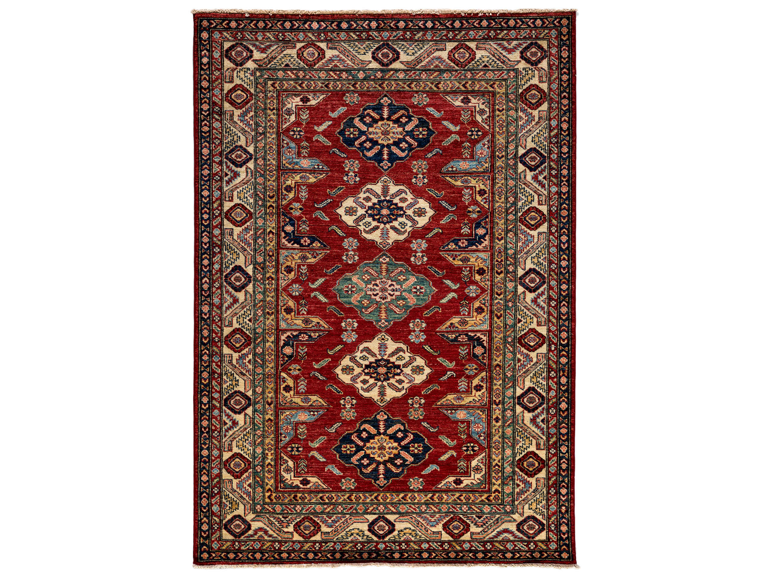 Solo Rugs Kazak Red 4 10 X 7 1 Runner Rug - 4 By 10 Rug Solo Rugs Kazak Red 4 10 X 7 1 Runner Rug - 4 By 10 Rug